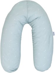 Coussin de maternité - TINEO - Jersey de coton - Vert d eau / Étoiles