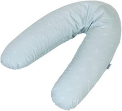 Coussin de maternité - TINEO - Jersey de coton - Vert d eau / Étoiles