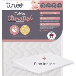 TINEO Materasso climatizzato 60x120 cm + piano inclinato 15 ° (set)