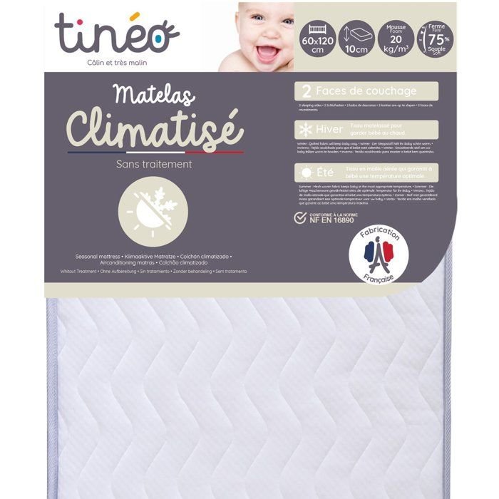 TINEO Materasso climatizzato 60x120x10