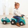 Trattore sterzante ECOIFFIER con rimorchio - 15 accessori - Età da 12 