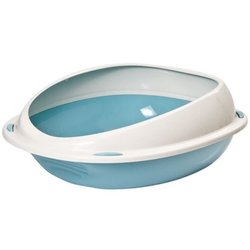 Caja de arena ovalada AIME - Con borde extraíble - Para gatos