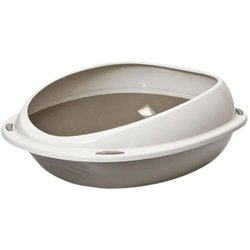 AIME Ovale kattenbak met verwijderbare rand - 57 x 40 x 19 cm - Voor k