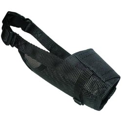 Yago museliere in black nylon for large dog, muzzle part with breathab