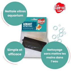 Lavavetri magnetico per acquario - AIMÉ - 10 cm