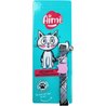 Collar para gato - AIME - Tartán rosa - Azul vaquero, flor color caram