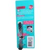 Collar para gato - AIME - Tartán rosa - Azul vaquero, flor color caram