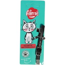AIME Katzenhalsband  Verstellbar 1828 cm  Nylon mit silbernem Glöck