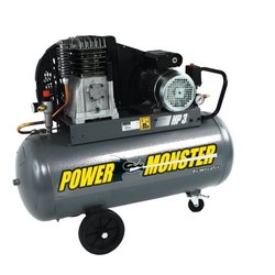 MECAFER Compresseur 100 L 3HP Bicylindre courroie  10 bars Semi Pro Po