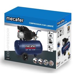 Compresor - MECAFER - 425794 - Azul - 50 L - 2 HP - 8 Bar