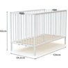 WEBABY Klappbett Weiß & Grau