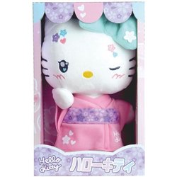 Hello Kitty Kimono Kawai Pluche +- 22 cm - JEMINI - Kawai versie met r