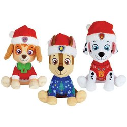 Set van 3 knuffels - Paw Patrol - Chase, Stella en Marcus - +/- 17 cm 