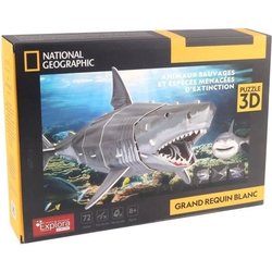 Puzzle 3D - Grand Requin Blanc - Jeu de construction - EXPLORA - 72 pi