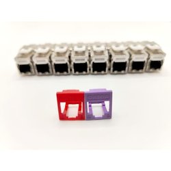 8er-Pack RJ45 Cat.6a Keystone-Buchsen - LINEAR - PRC624AK8 - 2 mit far