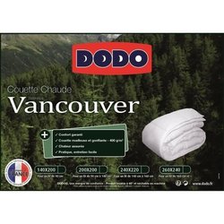 Trapunta calda DODO 400gr / m² VANCOUVER 200x200 cm bianco