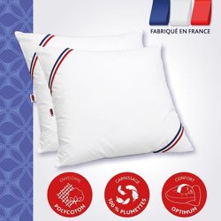 DODO Set de 2 Almohadas MERIBEL Plumettes 60x60cm