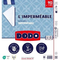 Waterproof mattress protector - 90x190 cm - Cotton/polyester - Anti be