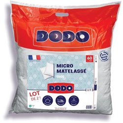 DODO - 2er-Set Kissen - MIKROSTEPPUNG - 60 x 60 cm - Weiß