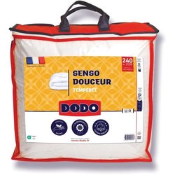 DODO - Couette tempérée 350 g/m² - SENSO DOUCEUR - 220 x 240 cm - Blan