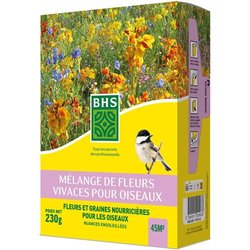 Mélange de fleurs vivaces pour oiseaux - BHS - 230 g - 18 variétés viv