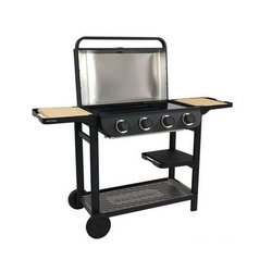 Gasgrill - COOK IN GARDEN - FLAVO - 4 Brenner - Schwarz
