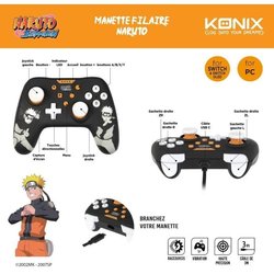 Gamepad - KONIX - Naruto - Nero - Switch