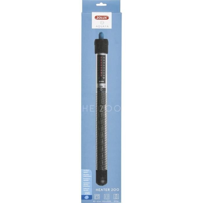 Heater - Zolux - For aquarium - Adjustable temperature up to 34°C - 20