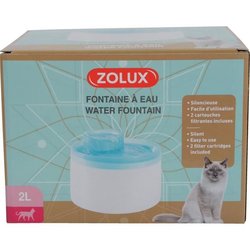 Zolux Water Fountain - For Cats and Dogs - With Filter Cartridge - 2 L