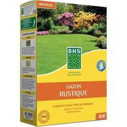 Semence de gazon - BHS - Gazon Rustique 1kg - Plus résistant et mieux 