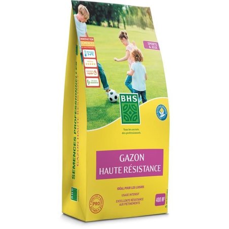 Semence de Gazon - BHS - Haute résistance 10KG - Usage Intensif
