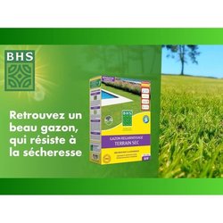Semence de gazon| Regarnissage Terrain Sec - BHS - 1kg | 50 m² | Résis