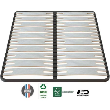 SEDAC OPTISIZE Bettgestell 140 x 190 - Extra breiter Lattenrost mit ei