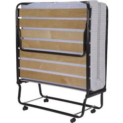 SEDAC Lit d appoint pliant 17 lattes 90x190cm + Matelas mousse 10 cm