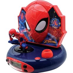 LEXIBOOK - SPIDERMAN - Radio reloj despertador para niños con proyecci