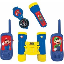 Super Mario - Kit de aventurero - Alcance de walkie-talkie 120 m, bino