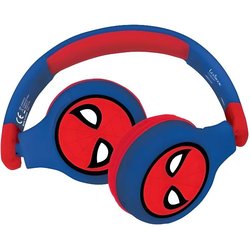 SPIDER-MAN Cómodos auriculares 2 en 1 plegables con bluetooth y con ca