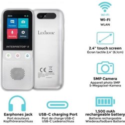 LEXIBOOK Interpretor 2 Instant Voice Translator Based on Artificial In