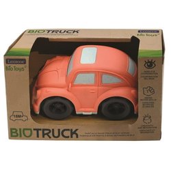 Orangenauto in Weizenfasern, recycelbar und biologisch abbaubar