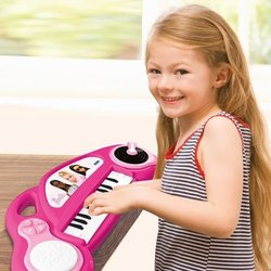 Barbie children s electronic piano with light effects and microphone