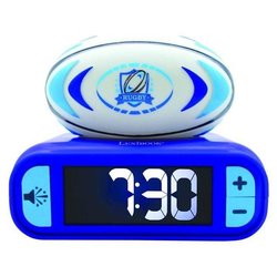 Digitale wekker met lichtgevend 3D-rugbybal-nachtlampje en geluidseffe
