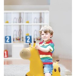 Aufblasbare springende Giraffe  Lexibook  45 cm hoch  inklusive man