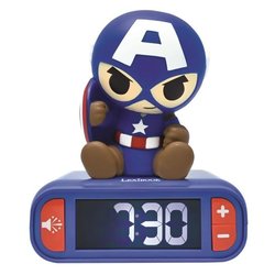 Reloj despertador digital con luz nocturna LEXIBOOK - Capitán América 