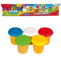 LEXIBOOK - Doos met 5 Softee-boetseerklei: klassieke kleuren