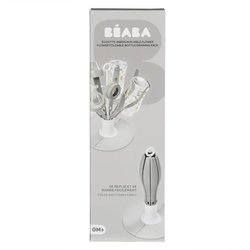 BEABA Biberon pieghevole a goccia Fiore grigio