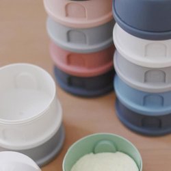 BEABA, Dosser Box, 4 compartimenten, mineraal grijs / blauw