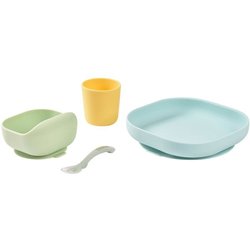 BEABA Set di ventose in silicone a 4 pezzi - Giallo