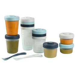 BÉABA - Lot 12 Portions Conservation et 2 Cuilleres Silicone - Pack 1e