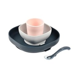 BEABA, Portapasto in Silicone per Bambini, Con Ventosa, Antiscivolo, 4