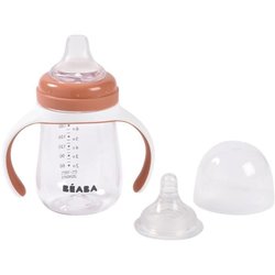 2-in-1-Trainingsflasche - BEABA - 210 ml - Terrakotta